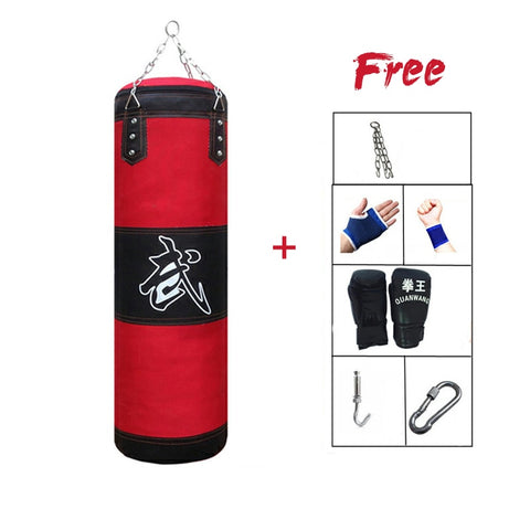 Training Fitness MMA Boxing Punching Bag With Hanger Empty Sport Kick Sandbag Muay Thai Boxer Gym Heavy Musculation Sandbag