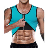 CXZD Men Neoprene Sauna Suit Hot Body Shaper Corset for Weight Loss with Zipper Waist Trainer Vest Tank Top Workout Shirt