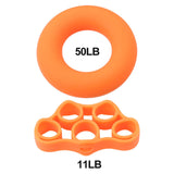 2pcs/set Finger Stretcher Silicone Hand Grip Strengthener Finger Resistance Bands Hand Extensor Exercise Strength Trainer Set