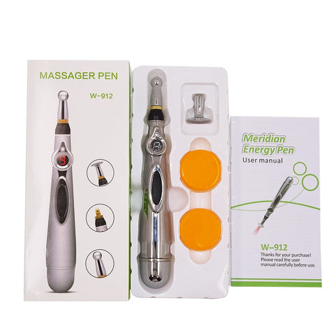 Electric Acupuncture Pen Mssage Laser Energy Pen Magnet Therapy Heal Massager Meridian Pen Pain Relief Manual Dropshipping