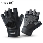 SKDK Breathable Fitness Gym Gloves with Wrist Support Workout Weight Lifting Crossfit Training Cycling Gloves Non-Slip 1Pair