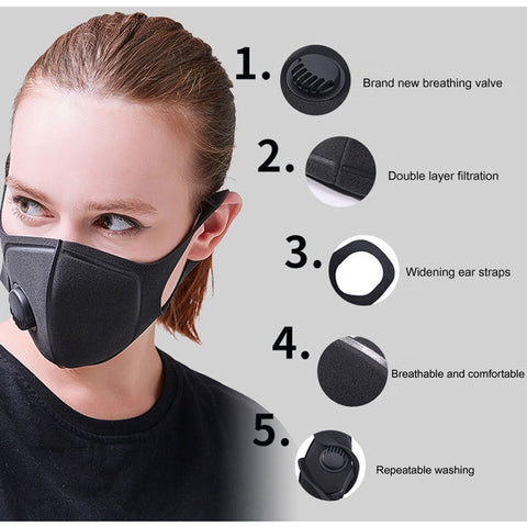 Winter Cycling Face Mask Anti Dust Training Mask Cycling Masks Air Filter Sport Mtb Bike Bicycle Cycling Ski Mask Face Shield