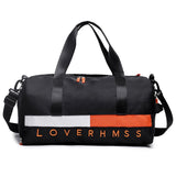 Outdoor Waterproof  Nylon Sports Gym Bags Men Women Training Fitness Travel Handbag Yoga Mat Sport Bag with shoes Compartment