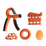 REXCHI 5PC/Set Gym Fitness Adjustable Hand Grip Set Finger Forearm Strength Muscle Recovery Heavy Hand Gripper Exerciser Trainer
