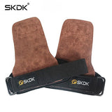 SKDK Grips Cowhide Weight Lifting Gloves Gym Fitness Grip Pads Wrist Wraps Support Crossfit Deadlifts Training Gloves