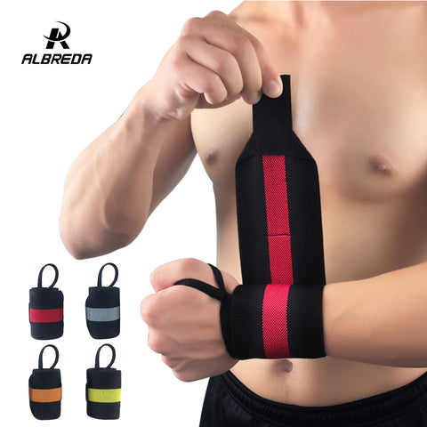 ALBREDA Bandage Weight Lifting Strap Fitness Gym Sports Wrist Wrap Hand Support Wristband Adjustable Adult Wrist Protector