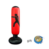 DMAR 160cm Boxing Punching Bag Inflatable Free-Stand Tumbler Muay Training Pressure Relief Back Sandbag with Air Pump Sport Home