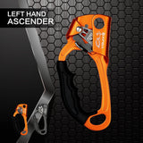 XINDA 2018 New Outdoor Sports Rock Climbing Left Hand Grasp 8mm-13mm Rope Hand Ascender Device Mountaineer Riser Tool Kits