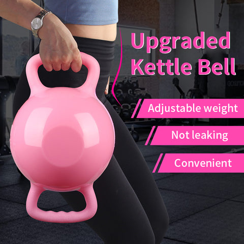 Water Kettlebells Adjustable Weight Bodybuilding Strength Training No-Slip Double Ear Handle Portable Yoga Workout Equipment