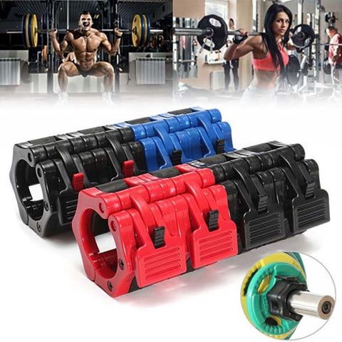 2pcs 50mm Exercise Collar Olympic Standard Weight Bar Clamps Gym Fitness Lock Dumbbell Weightlifting Tool Barbell Attachmen