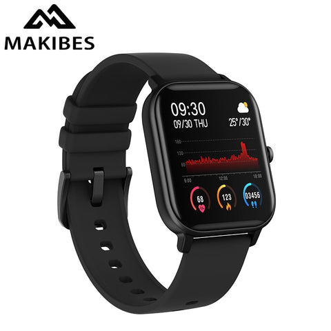 Makibes P8 Smart Watch 2020 Full Touch Fitness Tracker Blood Pressure Smartband Clock Wearable Devices for GTS Multi-language