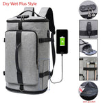 USB Anti-theft Gym backpack Bags Fitness Gymtas Bag for Men Training Sports Tas Travel Sac De Sport Outdoor Laptop Sack XA684WA