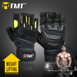 TMT  Sports Gym Gloves Weightlifting Fitness Workout Half Finger Gloves Men Bodybuilding Dumbbell Weight lifting Training Gloves