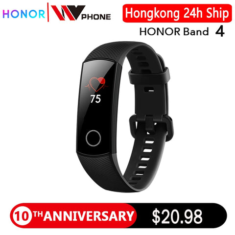 Original  Honor Band 4  Smart Bracelet 50m Waterproof Color ouch screen Heart Rate Sleep Snap Smart Wristband