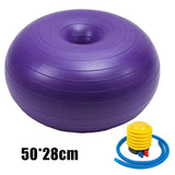 Sports Yoga Balls Pilates Donut Fitness Ball Gym  Exercise Balance Fitball Exercise Pilates Workout Massage Ball with Pump