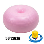 Sports Yoga Balls Pilates Donut Fitness Ball Gym  Exercise Balance Fitball Exercise Pilates Workout Massage Ball with Pump