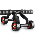 4 Wheel Power Abdominal Muscle Exercise Wheel Roller Belly/Waist Fitness Workout Gym Exercise Body Building Training Kit New