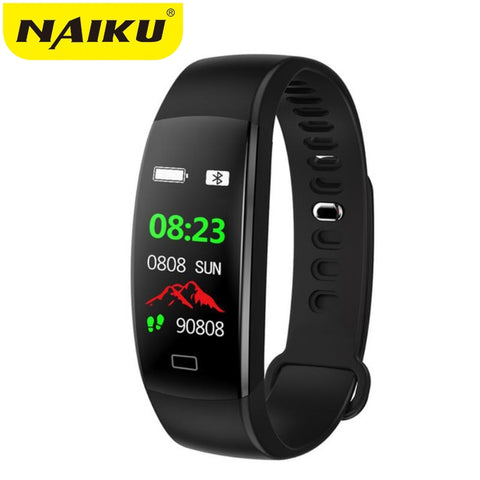 Smart Fitness Bracelet Men Color Screen IP68 Waterproof Blood Pressure Heart Rate Monitor Wristband for Android IOS pk ID107