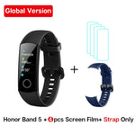 Global Version Honor Band 5 Band5 Smart Wristband Blood Oxygen Real Time Heartrate Monitor 0.95'' AMOLED Screen 5ATM Waterproof