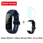 Global Version Honor Band 5 Band5 Smart Wristband Blood Oxygen Real Time Heartrate Monitor 0.95'' AMOLED Screen 5ATM Waterproof