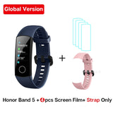 Global Version Honor Band 5 Band5 Smart Wristband Blood Oxygen Real Time Heartrate Monitor 0.95'' AMOLED Screen 5ATM Waterproof