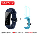 Global Version Honor Band 5 Band5 Smart Wristband Blood Oxygen Real Time Heartrate Monitor 0.95'' AMOLED Screen 5ATM Waterproof