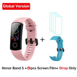 Global Version Honor Band 5 Band5 Smart Wristband Blood Oxygen Real Time Heartrate Monitor 0.95'' AMOLED Screen 5ATM Waterproof