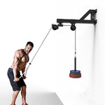 Home Gym Wall-mounted Cable Machine Attachments Workout Triceps Biceps Pulley System Fitness Pull Down Rope Equipment F1094