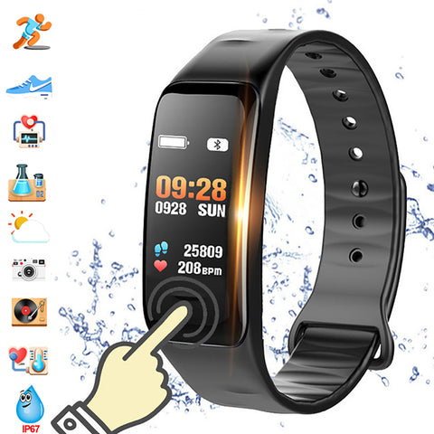 Fitness Bracelet C1S Smart Watch Waterproof Smart Bracelet Heart Rate Monitor Health Tracker bracelet For Sport PK Mi Band 4