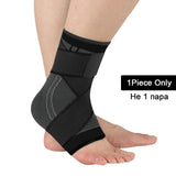 SKDK 1PC 3D Pressurized Ankle Support Basketball Volleyball Sports Gym Badminton Ankle Brace Protector with Strap Belt Elastic