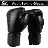 Good Quality Black adult kick boxing gloves muay thai luva de boxe Training fighting men women boxing gloves Grappling MMA glove