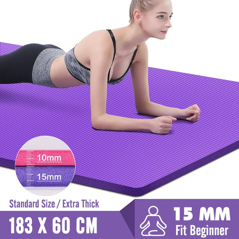 183X60X15MM Nicht-slip Yoga Matten Für Fitness Matte Geschmacklos Pilates Gym Übung Verdickung Fitness Sport Pad Unterstützung DIY Drucken