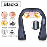 (with Gift Box)JinKaiRui U Shape Electrical Shiatsu Back Neck Shoulder Body Massager Infrared Heated Kneading Car/Home Massagem