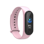 M4 banda inteligente rastreador de fitness relógio esporte pulseira freqüência cardíaca monitor de pressão arterial smartband saúde fitness rastreador