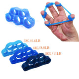 Multi Colors Silicone Finger Gripper Resistance Bands Hand Grip Wrist Stretcher Finger Expander Exercise Strength Trainer