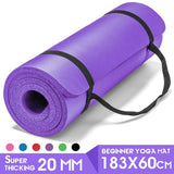 NBR Yoga Mat 183*60cm Super Thickness 20mm Yoga Mats Non-slip Tasteless Fitness Esterilla Pilates Home Exercises Gym Sport Pad