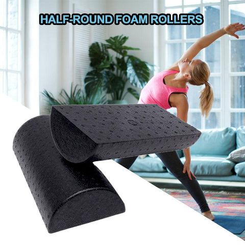 1pc 30cm Half Round EVA Foam Roller For Yoga Pilates Sport Fitness Equipment Balance Pad Yoga Blocks With Massage Floating Point