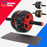 Heavy Duty Abdominal Wheel No Noise Muscle Exercise Equipment Home Fitness Power Wheel Ab Roller Gym Roller Training Free Mat