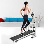 3 In 1 Household Mechanical Treadmill With LCD Display Low Noise Walking Machine Foldable Home Trainer Fitness Equipment HWC New