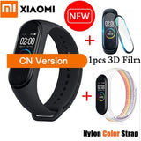 Versão global xiao mi banda 4 pulseira inteligente 3 cor amoled tela freqüência cardíaca fitness bluetooth 5.0 esporte waterpfoof