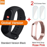 Versão global xiao mi banda 4 pulseira inteligente 3 cor amoled tela freqüência cardíaca fitness bluetooth 5.0 esporte waterpfoof