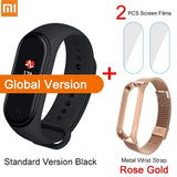 Versão global xiao mi banda 4 pulseira inteligente 3 cor amoled tela freqüência cardíaca fitness bluetooth 5.0 esporte waterpfoof