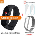 Versão global xiao mi banda 4 pulseira inteligente 3 cor amoled tela freqüência cardíaca fitness bluetooth 5.0 esporte waterpfoof