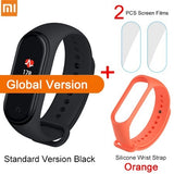 Versão global xiao mi banda 4 pulseira inteligente 3 cor amoled tela freqüência cardíaca fitness bluetooth 5.0 esporte waterpfoof