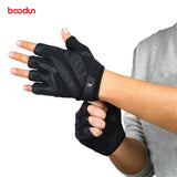 Boodun Genuine Leather Gym Gloves Men Women Breathable Crossfit Fitness Gloves Dumbbell Barbell Weight Lifting Sports Equipment