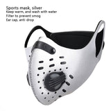Hiver cagoule masque cyclisme masques faciaux avec filtre demi visage carbone vélo vélo demi masque masques d'entraînement