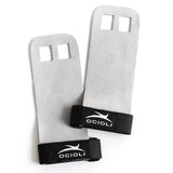 1 par de mano de cuero sintético gimnasia CrossFit guardia protectores de palma de la mano guante tirar Bar guante de levantamiento de pesas guantes de gimnasio