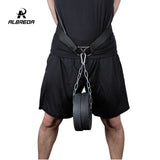 Pesas ALBREDA para gimnasio, cinturón de levantamiento de pesas, equipo de Fitness, triangulación de envíos, cinturón de inmersión, fuerza, correa de carga, ejercicio de potencia