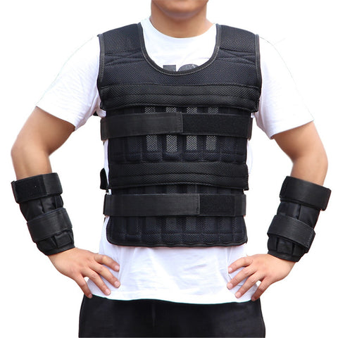 15kg 30kg Exercise Weight Vest Suit Running For Boxing Training Shank Training Adjustable Waistcoat With Hand Wrists / Leg Wrist