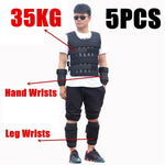 15kg 30kg Exercise Weight Vest Suit Running For Boxing Training Shank Training Adjustable Waistcoat With Hand Wrists / Leg Wrist